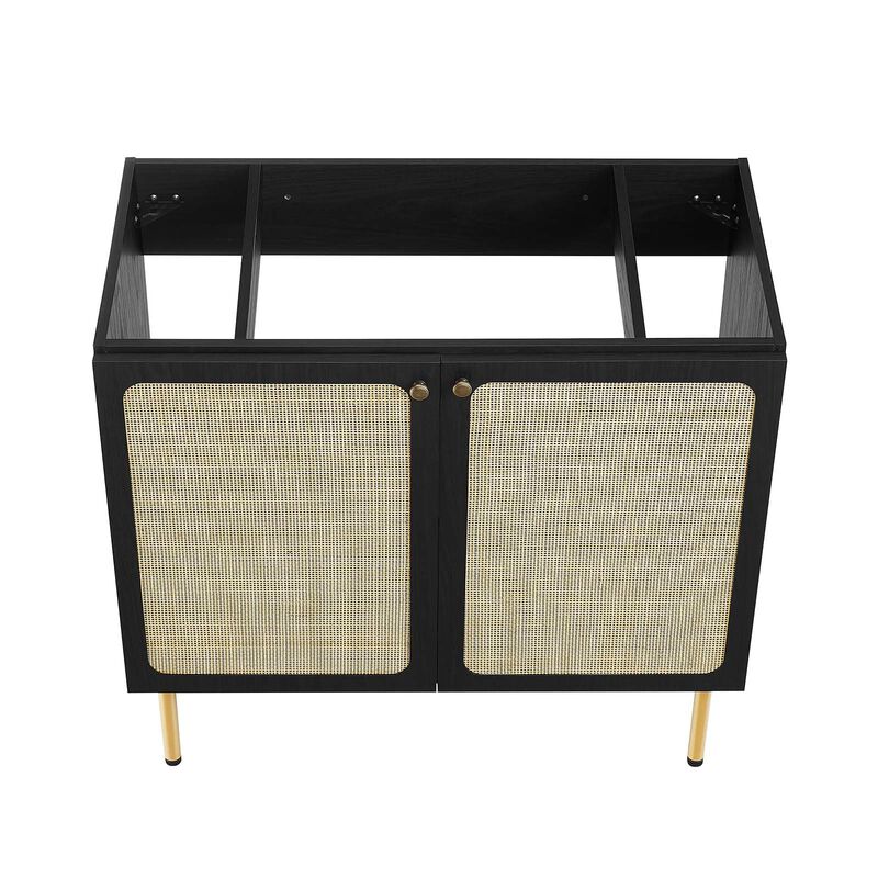 Modway EEI-6603-BLK Chaucer 36" Bathroom Vanity Cabinet (Sink Basin Not Included), Black image number 7
