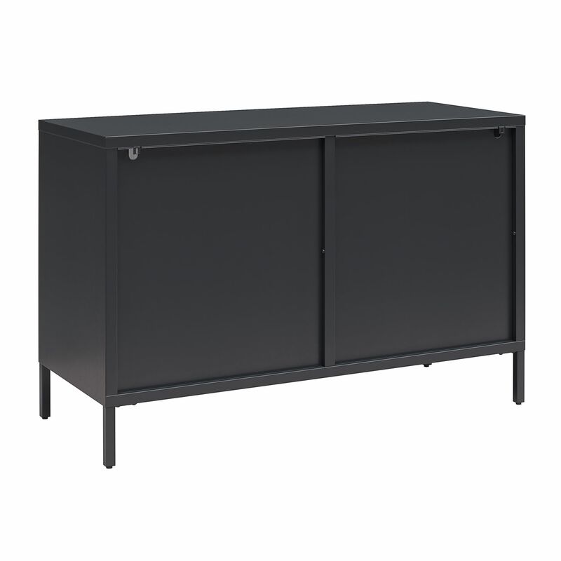Mr. Kate Luna Wide 2 Door Accent Cabinet with Fluted Glass