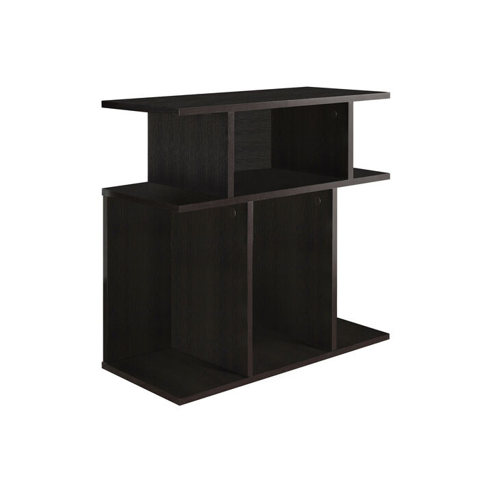 Wood Accent Table with 6 Open Storage Slots &ndash; Ideal for Books, Decor & More