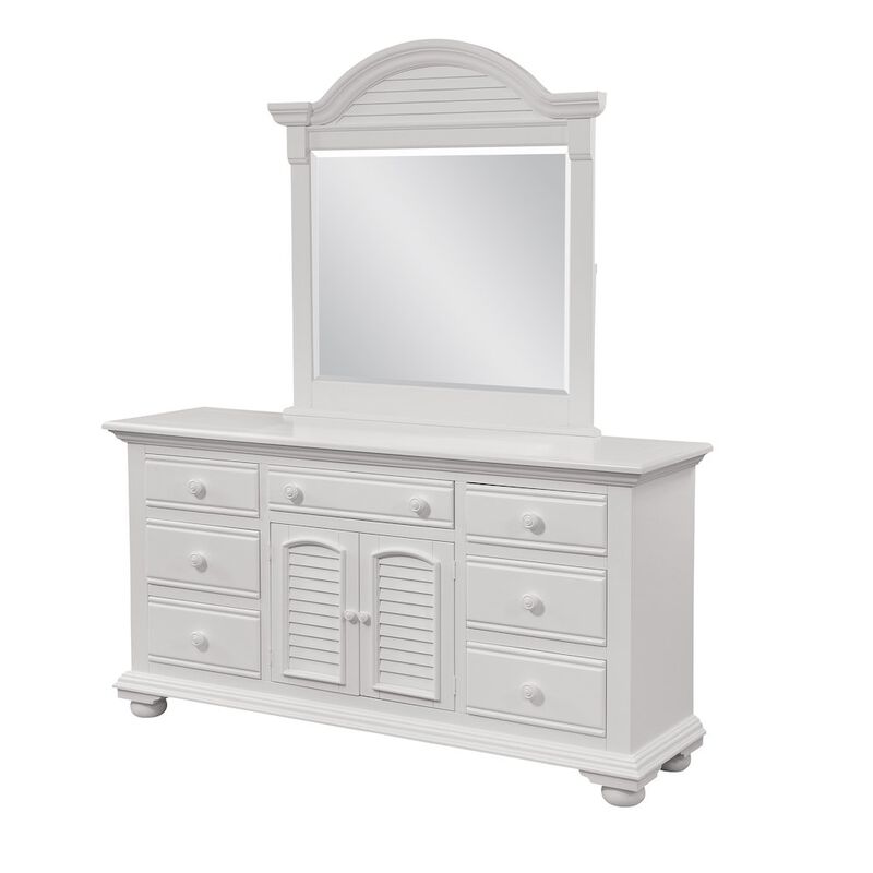 American Woodcrafters Cottage Traditions Triple Dresser - White Cottage