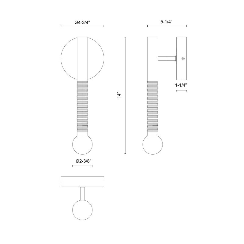 Arden 14-in Damp-Rated Dimmable LED Wall/Vanity Light image number 8