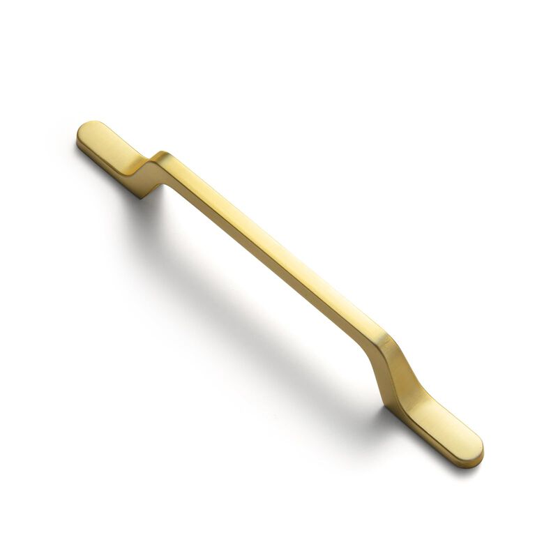 Goo-Ki 6 Pack Brushed Brass Cabinet Handle Drawer Pulls - 5.04""(128mm) c-c Modern Bar Handles Pull Kitchen Cabinet Hardware for