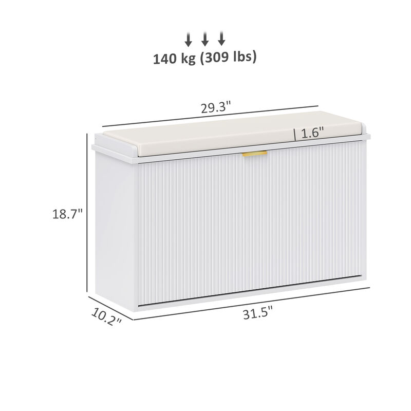 Shoe Storage Bench &ndash; Functional Seat with Spacious Hidden Storage for Hallway or Closet image number 1