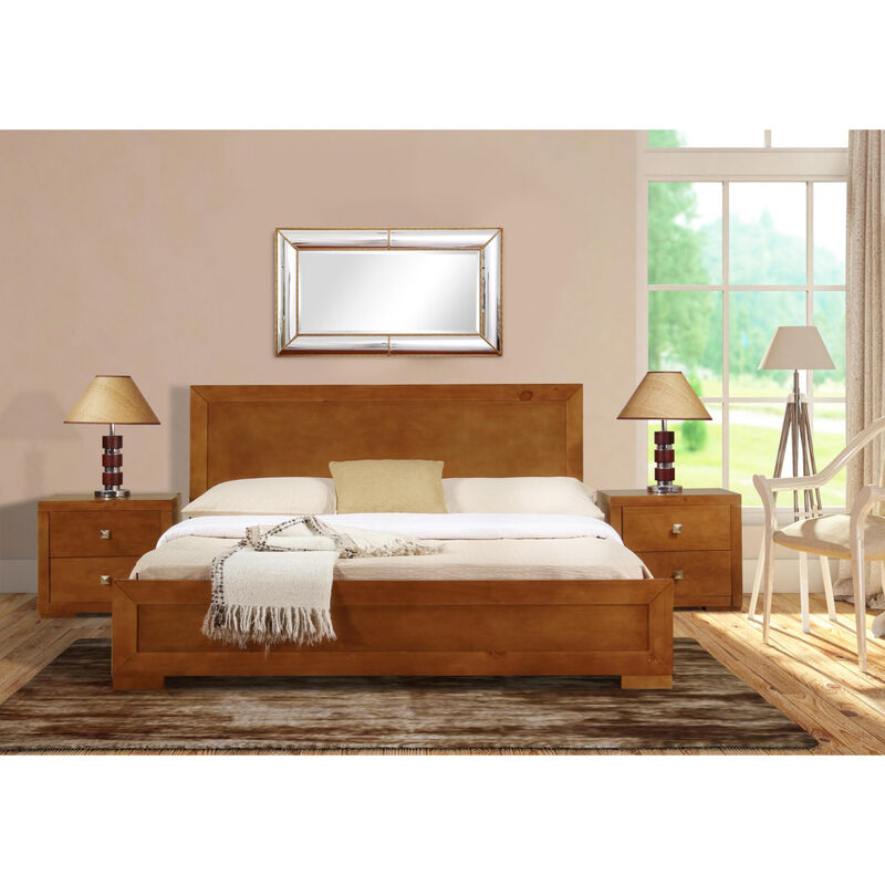 Classic Bedroom Bed &ndash; Solid Wood Frame with Headboard for Lasting Design image number 1