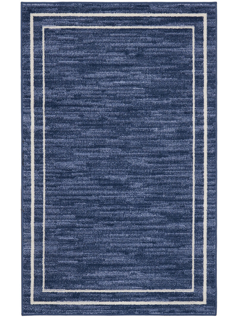 Nourison Essentials NRE02 Navy/Ivory 2'2" x 7'6" Rug
