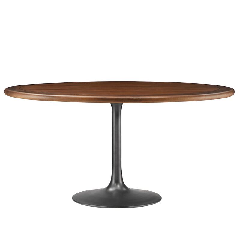 Lippa 60" Round Pedestal Solid Wood Dining Table image number 0