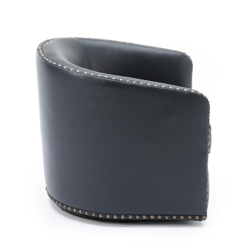 Comfort Pointe Tyler Swivel Arm Chair - Midnight Blue