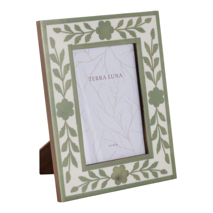Sage Green Petals Photo Frame