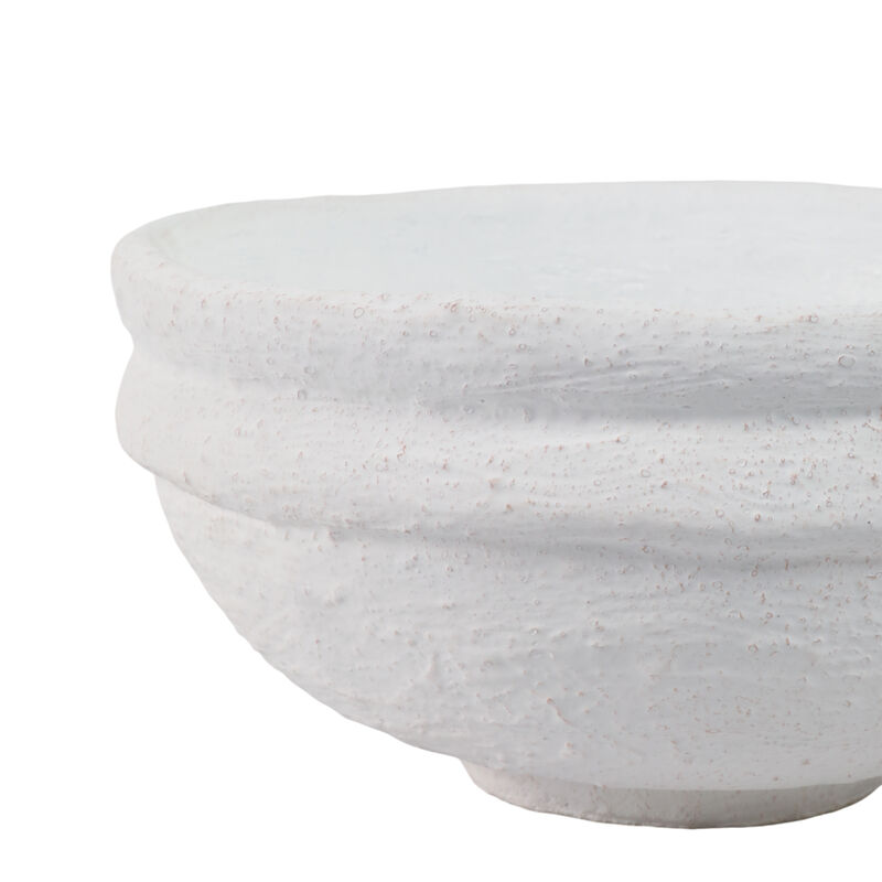 12x12" Textured Bowl, White image number 2
