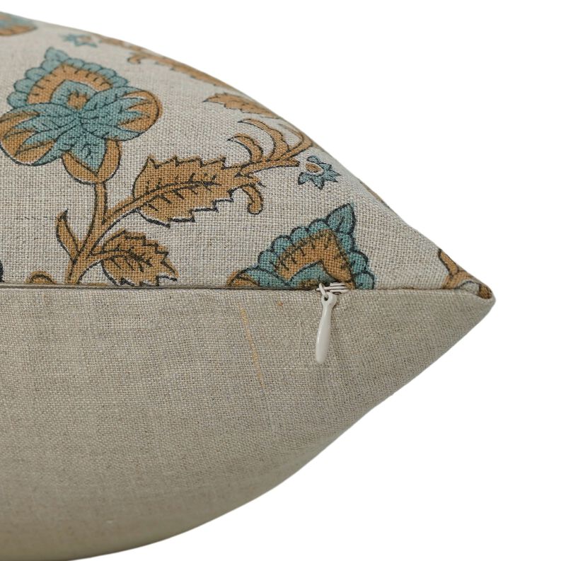 Fabdivine Boho Handmade Block Print Linen Pillow Cover Sofa Couch Bed Room D&eacute;cor Grey or Brown Cushion Case, es, Madhubala image number 7