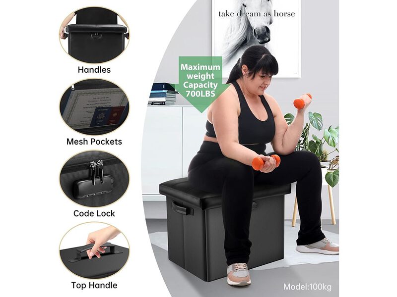Fireproof Folding Ottoman Foot Rest