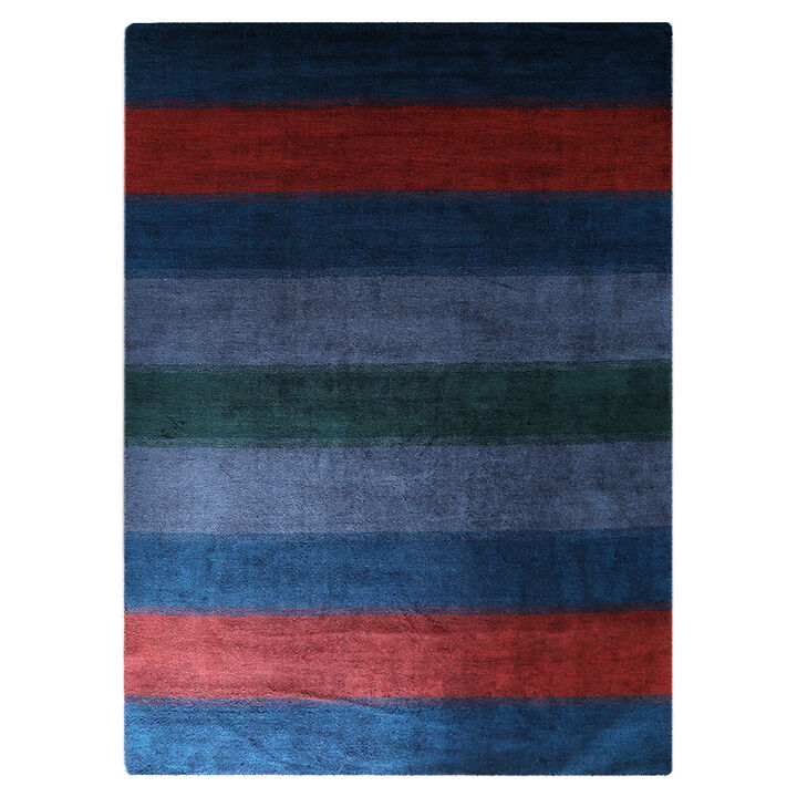 RUGSOTIC CARPETS HAND KNOTTED LOOM WOOL ECO-FRIENDLY AREA RUGS  - Rectangle, Contemporary Modern Design, High Pile Handmade Anti Skid Rugs for Living Room (L00204)