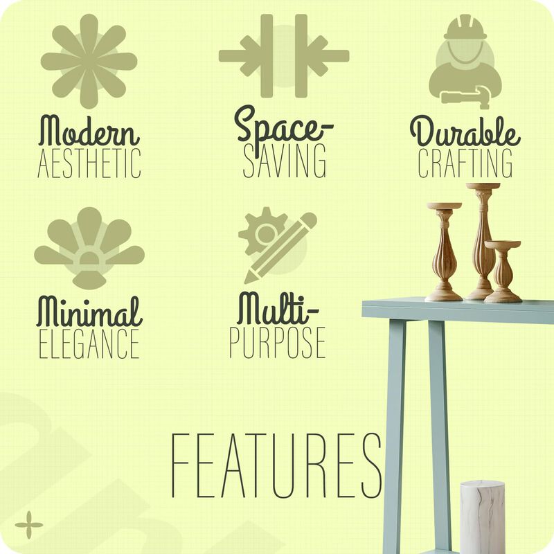 Kings Brand Furniture Emma Narrow Console Table with Lower Shelf Perfect for Sofa Table