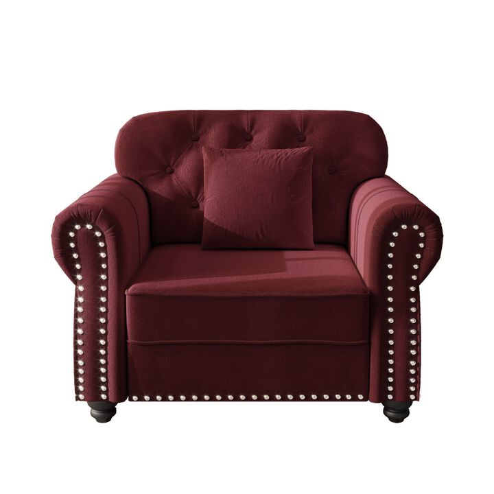 Pidrum Modern Chesterfield Accent Chair