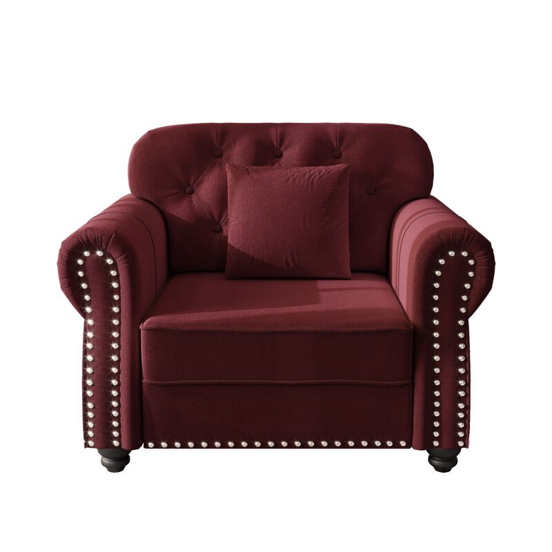 Pidrum Modern Chesterfield Accent Chair image number 0