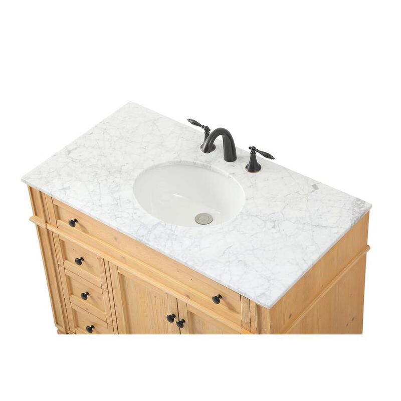 Elegant Kitchen and Bath 40 inch Single bathroom vanity in natural wood