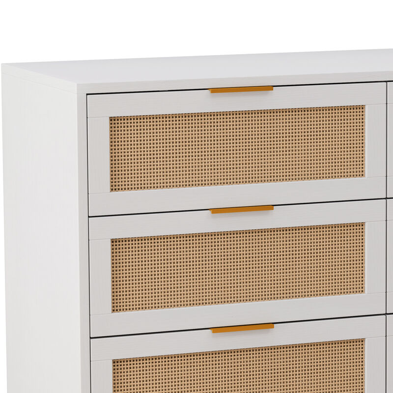 6-Drawer Rattan Cabinet &ndash; Compact Storage Solution for Bedroom or Living Room image number 7