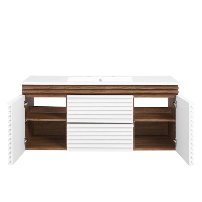 Render 48" Wall-Mount Bathroom Vanity image number 5