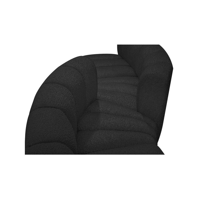 Meridian Furniture Arc Black Boucle Fabric Modular Sofa