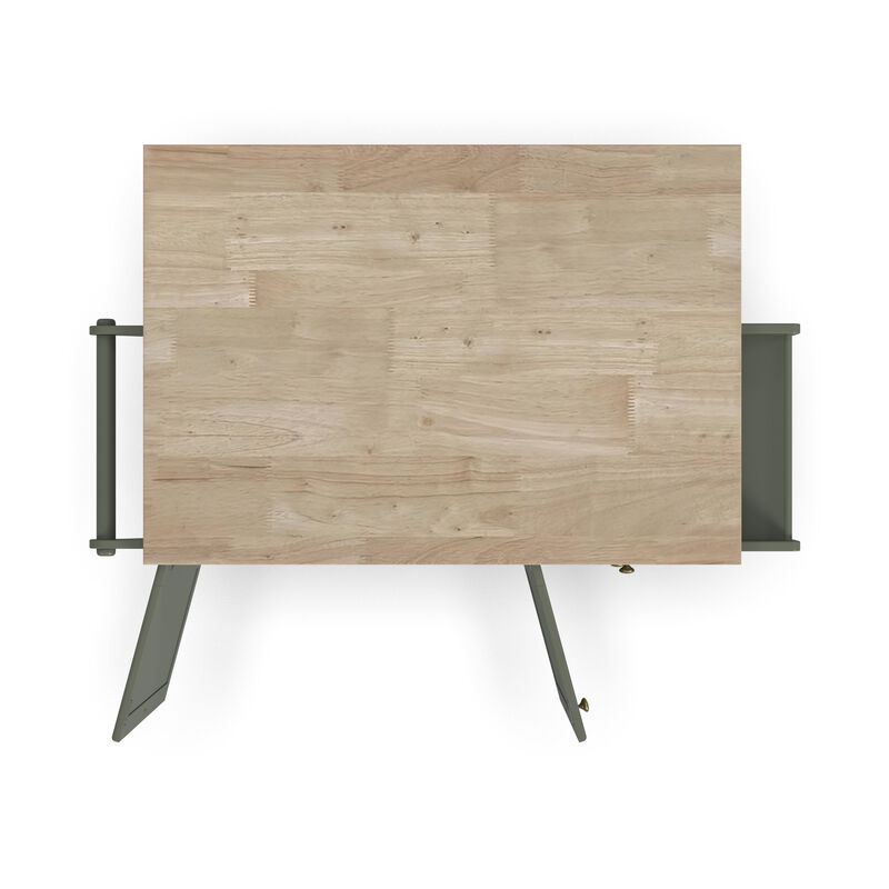 Dolly Madison Sage Drop Leaf Kitchen Cart