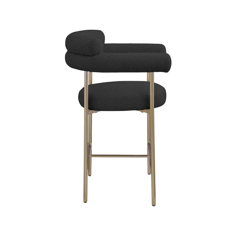 Meridian Furniture Blake Boucle Fabric Counter Stool, Set of 2