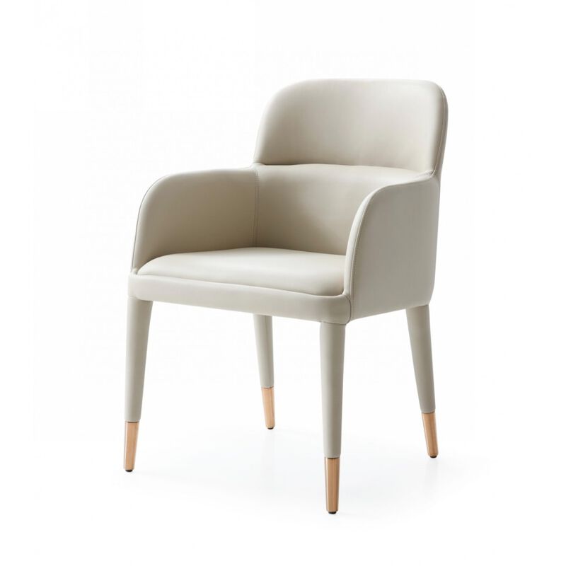 Cortina Modern Beige Eco-leather Dining Armchair