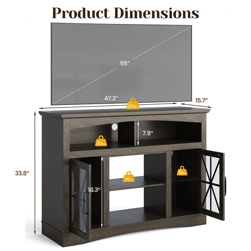 Wuxmib 50-59 inches Farmhouse TV Stand image number 5