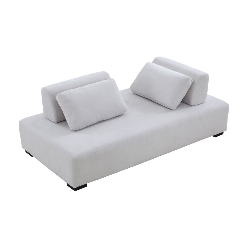 modern Sofa Minimalist Modular Sofa Sofadaybed Ideal for living, family, bedroom, and guest spaces Beige