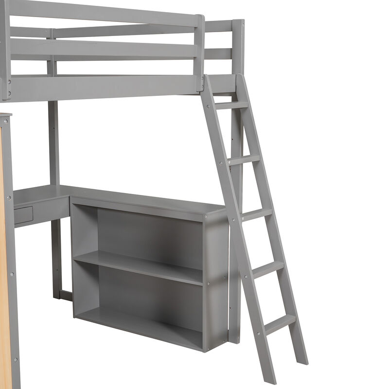 Merax Loft Bed with Ladder image number 7
