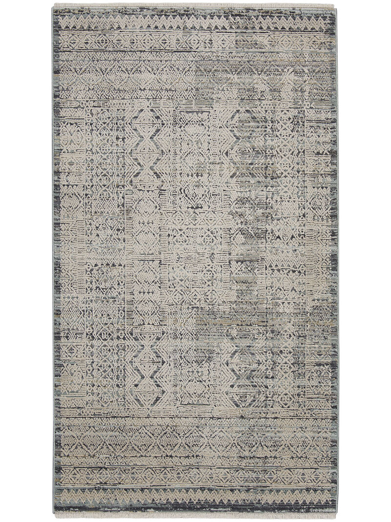 Lynx LNX06 Ivory/Blue 2'3" x 8' Rug