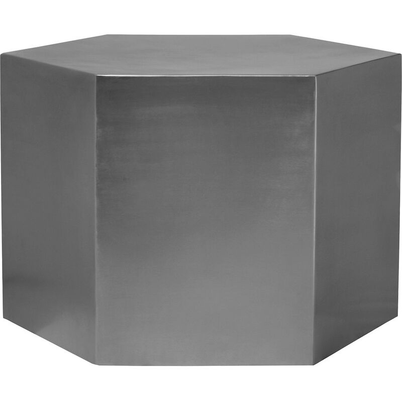 Meridian Furniture Hexagon Brushed Chrome Coffee Table