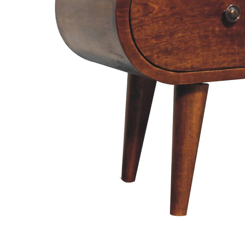 Artisan Furniture Chestnut Circular Solid Wood 2 Drawer  TV Unit