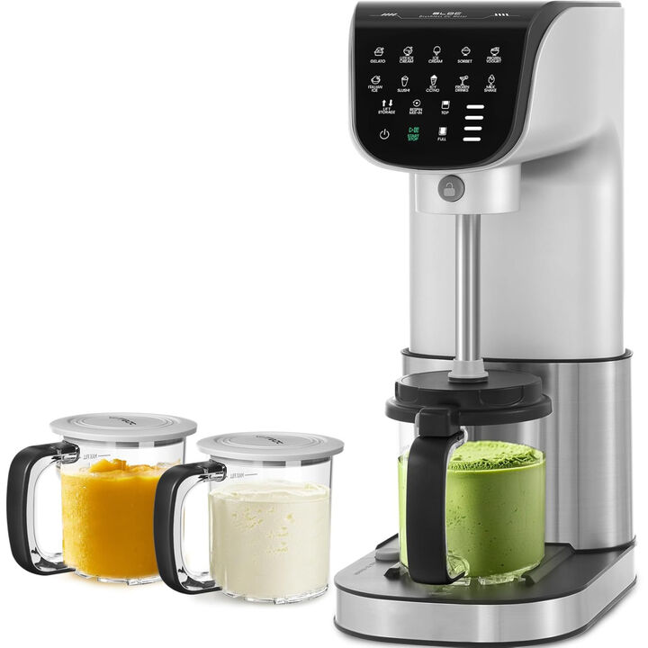 Ice Cream Maker, 12-in-1 Automatic Ice Cream Machine with Mix-in Function, 10 One-Touch Programs, One-Touch Storage, Dishwasher-Safe, 3 Pint Cups