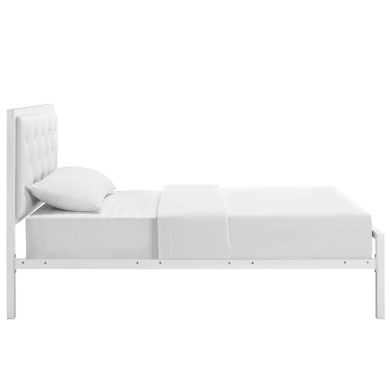 Modway - Mia Twin Vinyl Bed White White image number 4