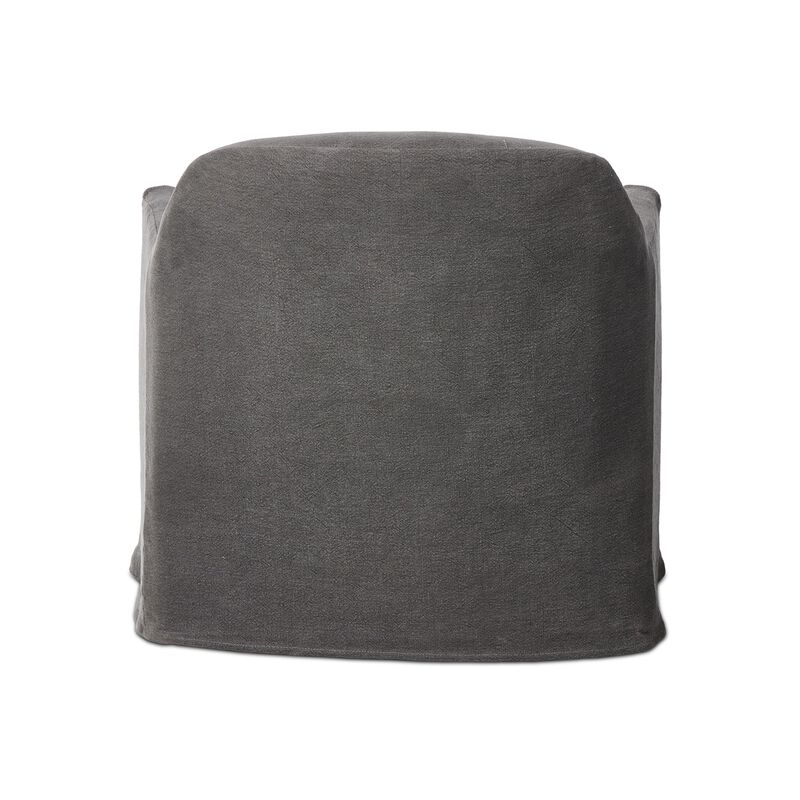 Lowell Broadway Denim Slipcover Swivel Chair