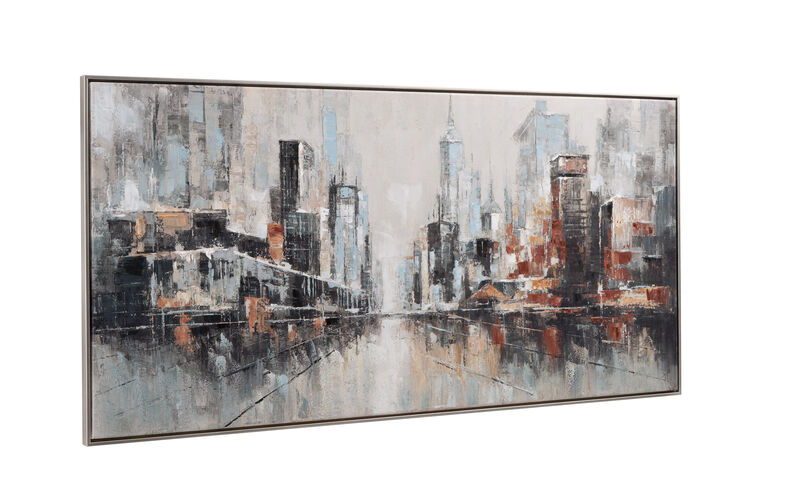 City Scape Framed Canvas