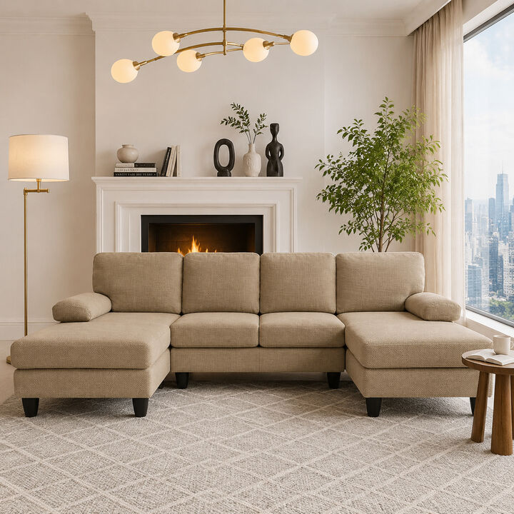 Kunfip upholstery U-Shaped Sofa
