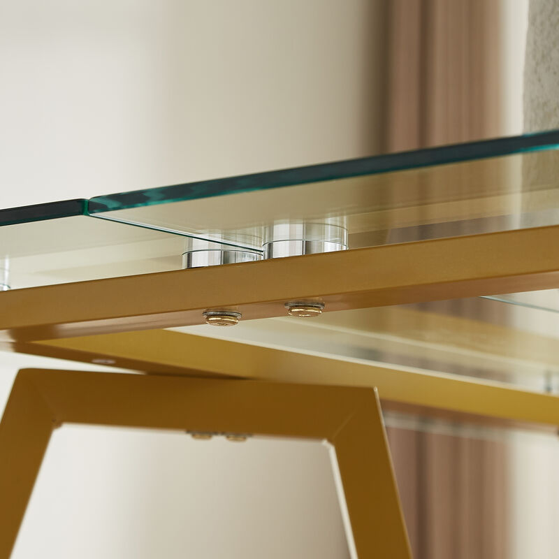 Merax Modern Tempered Glass Dining Table image number 2