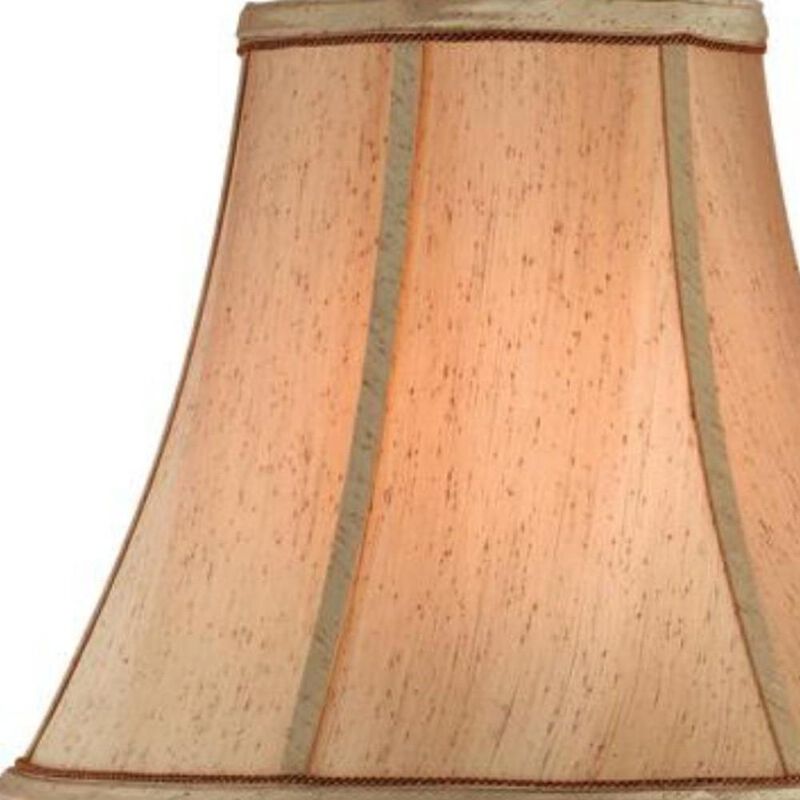 Hivvago Antique Inspired Table Lamp with Linen Lamp Shade