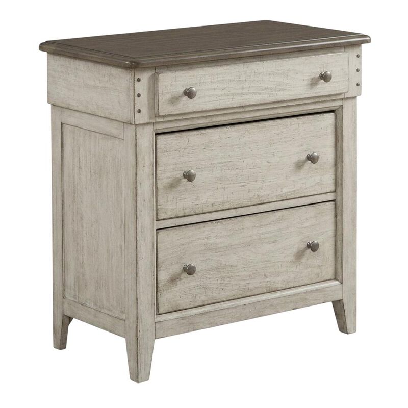 Liberty Furniture 3 Drawer Bedside Chest w/ Charging Station - image number 0