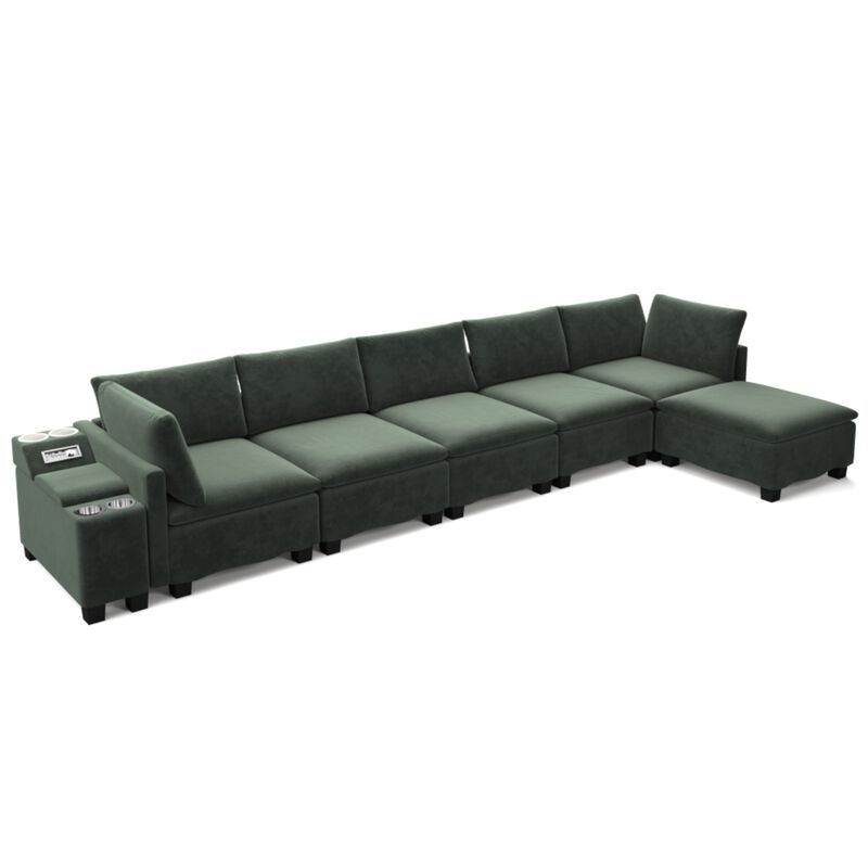 Largan U-Shaped Cloud Sectional Sofa image number 7