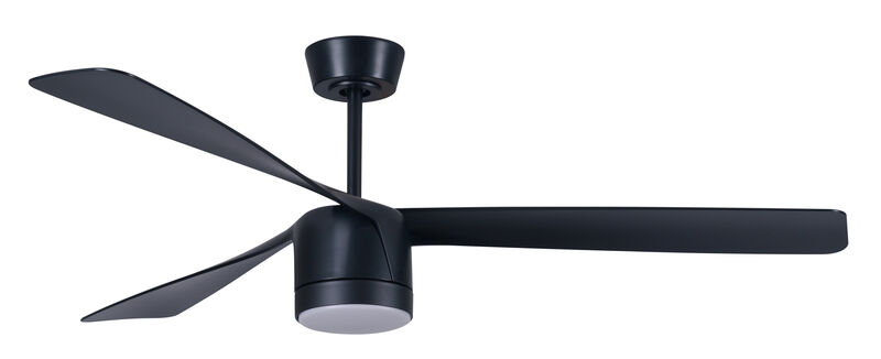 Lucci Air Peregrine 56" Indoor/Outdoor Ceiling Fan with LED Light and Remote, Modern 3 Blade DC Ceiling Fan, Damp Rated, Black with Black Blades image number 9