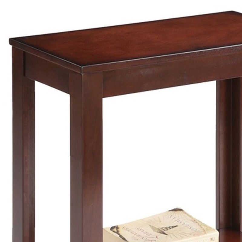 Modern End Table with Storage Shelf, Perfect for Living Room or Bedroom