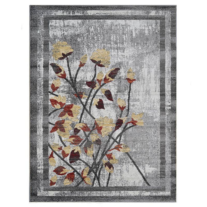 RUGSOTIC CARPETS MACHINE MADE HEATSET POLYPROPYLENE AREA RUGS - Rectangle Shape, Floral Modern Design, Midium Pile Machine Made Area Rugs for Living Room, Bed Room (M00023) image number 0