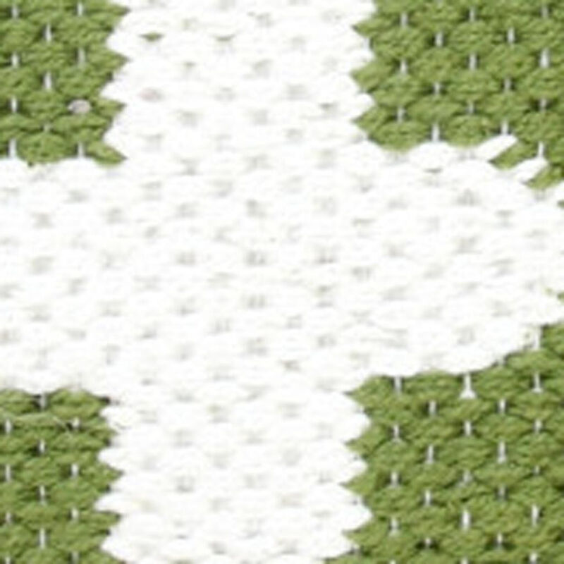 HomeRoots 20" Green And White Geometric Cotton Blend Throw Pillow Cover image number 2