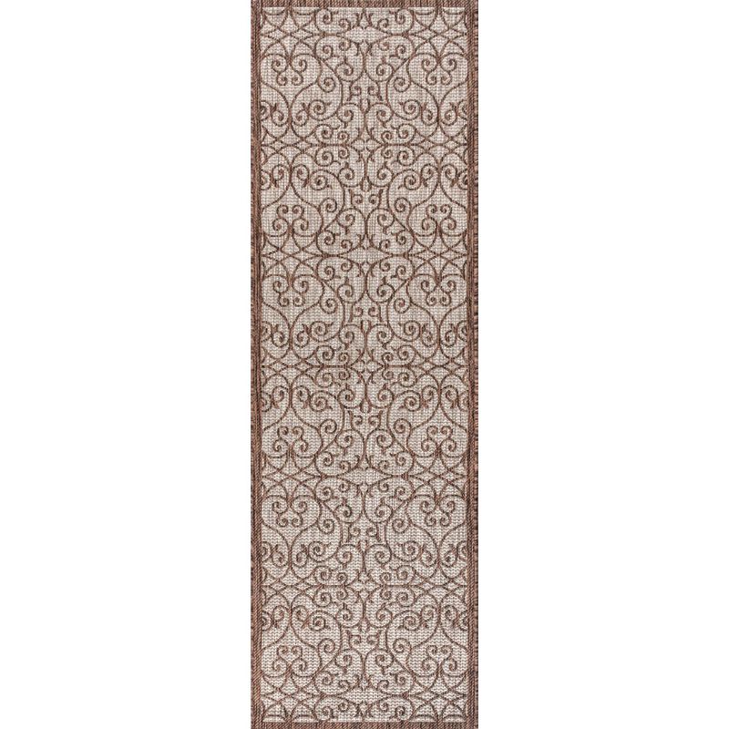 Madrid Vintage Filigree Textured Weave Indoor/Outdoor Area Rug