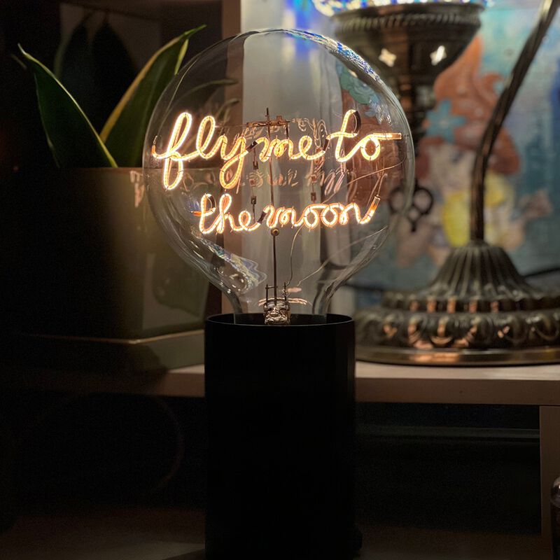Bulb FLY ME TO THE MOON Amber with Base Table Lamp PORTABLE Pop image number 1