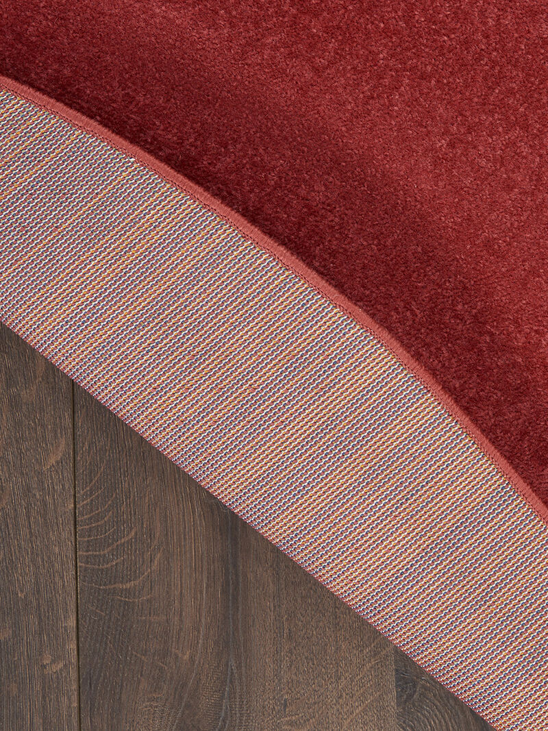 Nourison Essentials NRE01 Brick Red 6' x Round Rug image number 2