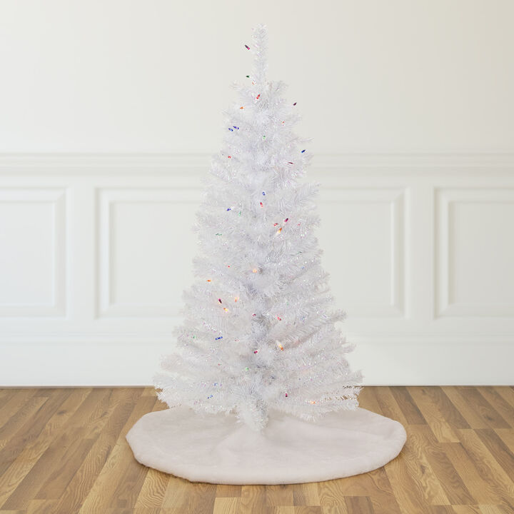 4' Pre-lit Rockport White Pine Artificial Christmas Tree  Multi Lights