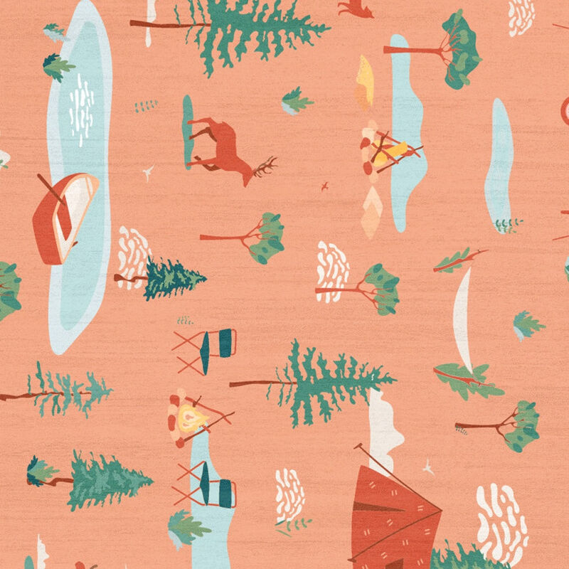 HomeRoots 5' X 7' Orange Indoor Outdoor Area Rug image number 2
